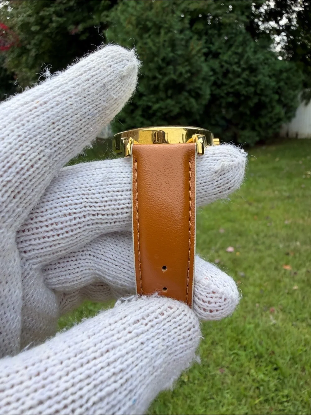 Timex Easy Reader 38mm Watch Gold Tone Case Cream Dial Brown Leather TW2R62700